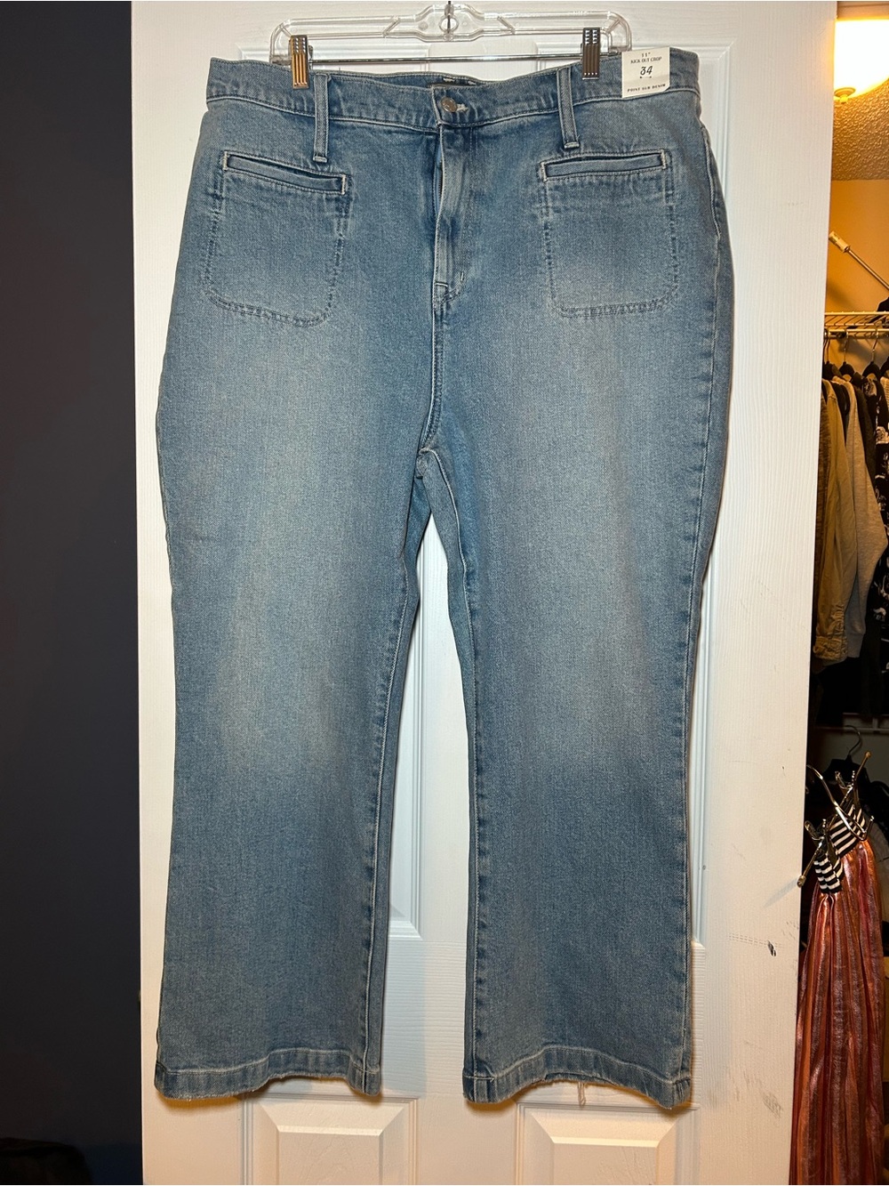 J.Crew x Point Sur Denim Light Wash Kick Out Crop Jeans